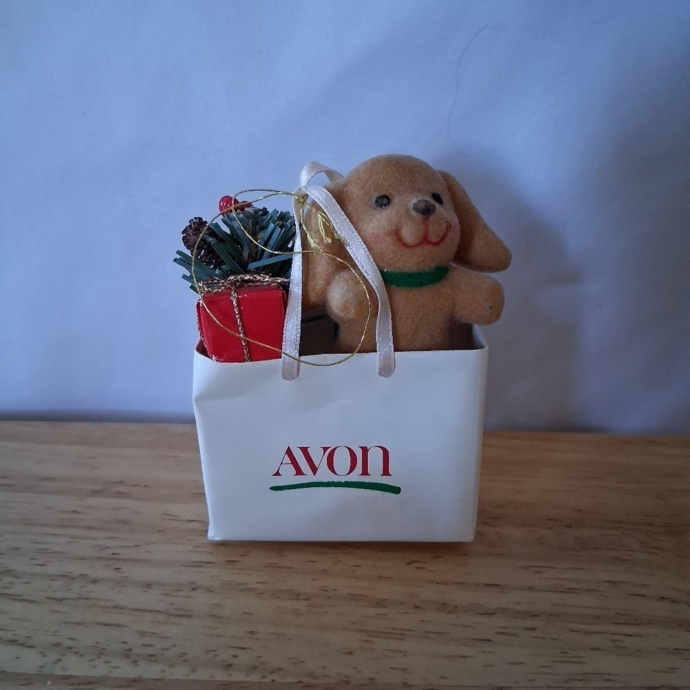 Avon Festive Plush Dog Gift Bag With Presents - Picture 1 of 6